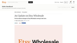 An Update on Etsy Wholesale