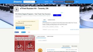 eTVnet Russian Hit - Toronto, ON - Streema