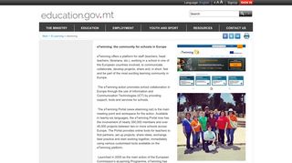 eTwinning - The Ministry for Education and Employment