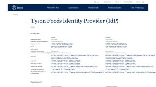 Tyson Foods Identity Provider | Tyson