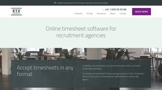 Online timesheet software for recruitment agencies | ETZ Australia
