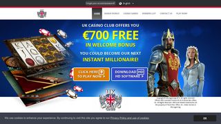 Join UK Casino Club & Get Up to €700 FREE Bonus Money!