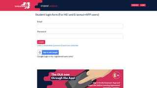 Learning Agreement Online Tool Student platform