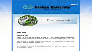 EU Profile - Eastern University