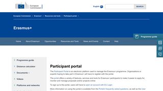 Participant portal | Erasmus+ - European Commission