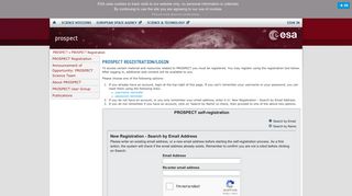 PROSPECT Registration - Cosmos