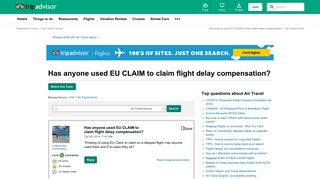 Has anyone used EU CLAIM to claim flight delay compensation? - Air ...