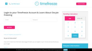 Login to your Timefreeze Account & Learn About Oocyte Freezing ...