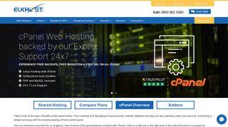Overview of cPanel Web Hosting Control Panel at eUKhost