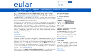 EULAR | Online course on rheumatic diseases