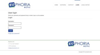 Login: Euphoria-Website