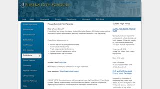 Eureka City Schools - PowerSchool For Parents