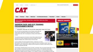 ANDREW PAGE AND ECP TRAINING PROGRAMMES MERGE | CAT ...