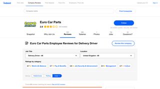 Working as a Delivery Driver at Euro Car Parts: Employee Reviews ...