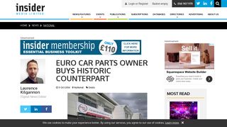 Euro Car Parts owner buys historic counterpart | Insider Media Ltd