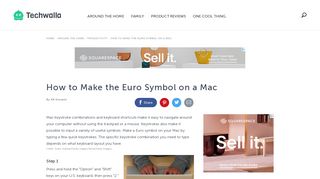 How to Make the Euro Symbol on a Mac | Techwalla.com