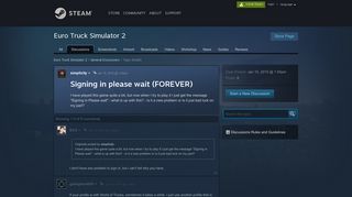 Signing in please wait (FOREVER) :: Euro Truck Simulator 2 General ...