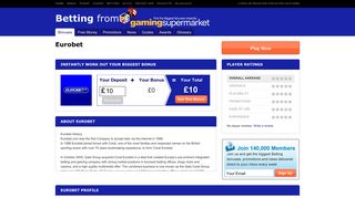 Eurobet Bonus | FREE Eurobet Signup Bonus at GamingSupermarket ...