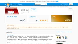 Review of Euro-Bux : Scam or legit ? - NetBusinessRating