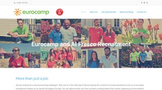 Eurocamp and Al Fresco Jobs | Apply for jobs abroad with Eurocamp ...