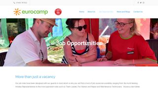Job Opportunities | Eurocamp and Al Fresco Jobs