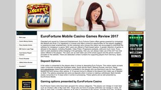 EuroFortune Mobile Casino Games Review 2017