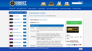 EuroGrand Casino Review | DBestCasino.com