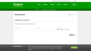 Sign Up - Europcar