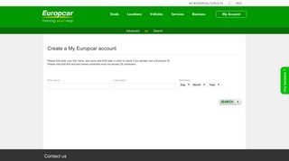 My Europcar - My Account - Europcar car rental