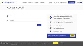 Account Login | Europe Registry