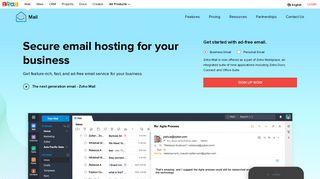 Email Hosting | Ad-Free Business Email Hosting - Zoho Mail