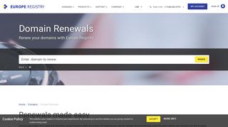 Domain Renewal | Europe Registry