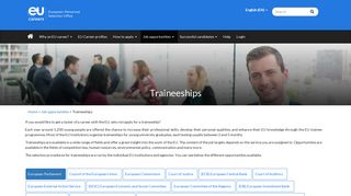 Traineeships | Careers with the European Union