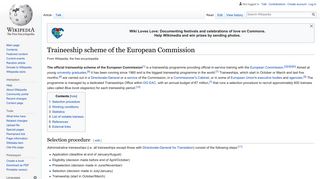 Traineeship scheme of the European Commission - Wikipedia
