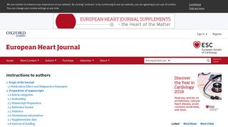 General Instructions | European Heart Journal | Oxford Academic
