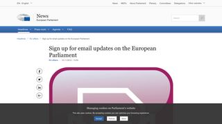 Sign up for email updates on the European Parliament | News ...