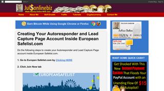 Creating Your Autoresponder and Lead Capture Page Account Inside ...