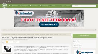 Resolved - Regulated broker scams £7000+ EuropeFX.com | Forex ...