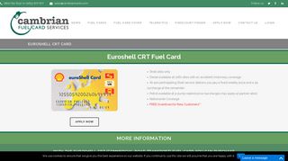 Euroshell CRT Card | Cambrian Fuel Card Services