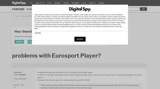 problems with Eurosport Player? — Digital Spy