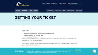 Getting your ticket | Eurostar
