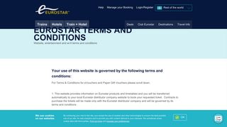 Eurostar entertainment and wi-fi terms and conditions | Eurostar