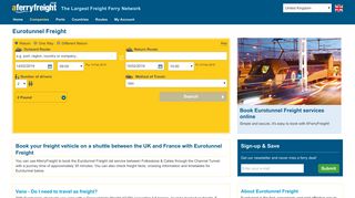 Eurotunnel Freight - ferry crossings with AFerry Freight