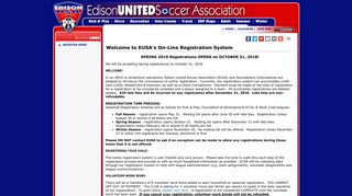 Welcome to EUSA's On-Line Registration System - Edison United ...