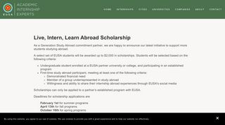 Live, Intern, Learn Abroad Scholarship — EUSA