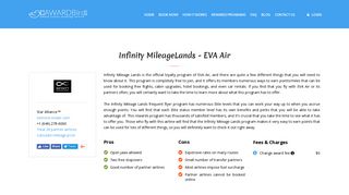 Infinity MileageLands - EVA Air Frequent Flyer Program Review ...