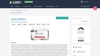 French Startup EVALANDGO Free survey & online questionnaire tool
