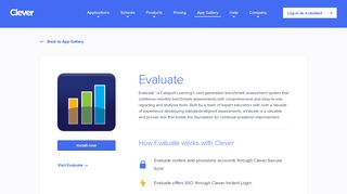 Evaluate - Clever application gallery | Clever