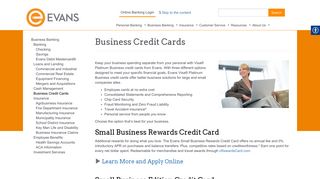 Business Credit Cards | Evans Bank