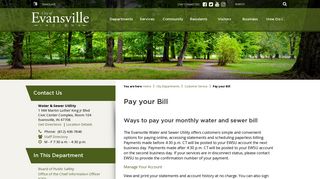 Pay your Bill / City of Evansville